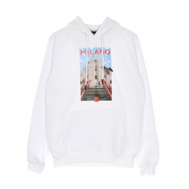 felpa cappuccio uomo milano hoodie WHITE