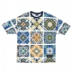 maglietta uomo maioliche pattern tee MULTI