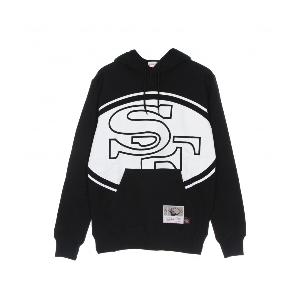 felpa cappuccio uomo nfl big face 30 hoodie saf49e BLACK