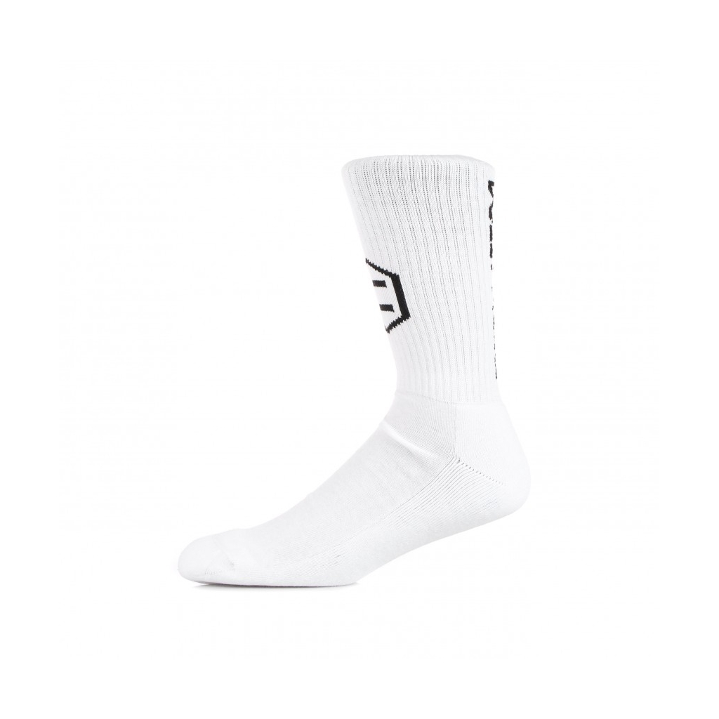 calza media uomo woven frontal hexagon socks WHITE/BLACK