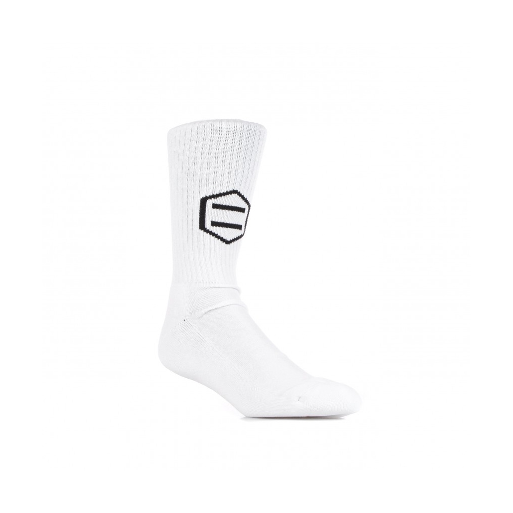 calza media uomo woven frontal hexagon socks WHITE/BLACK