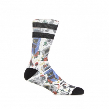 calza media uomo signature game over WHITE/MULTI