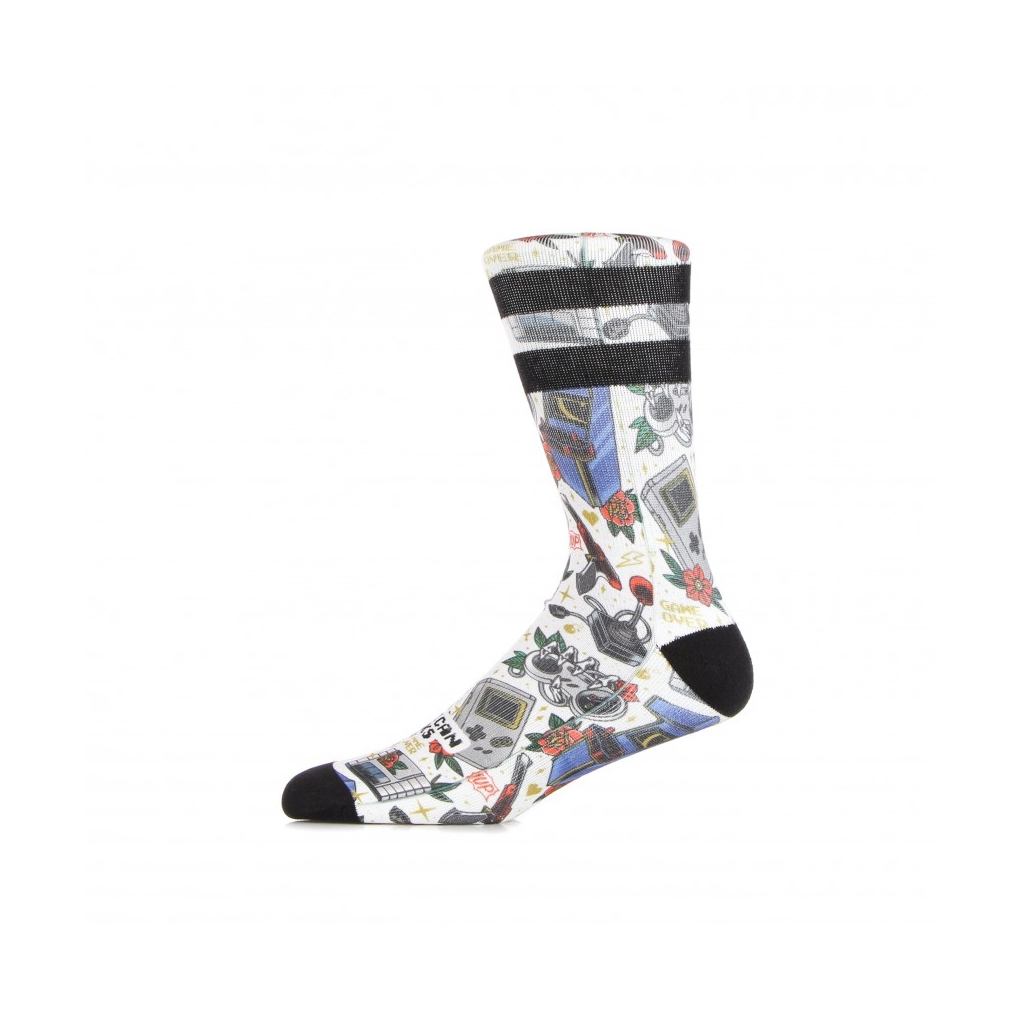 calza media uomo signature game over WHITE/MULTI