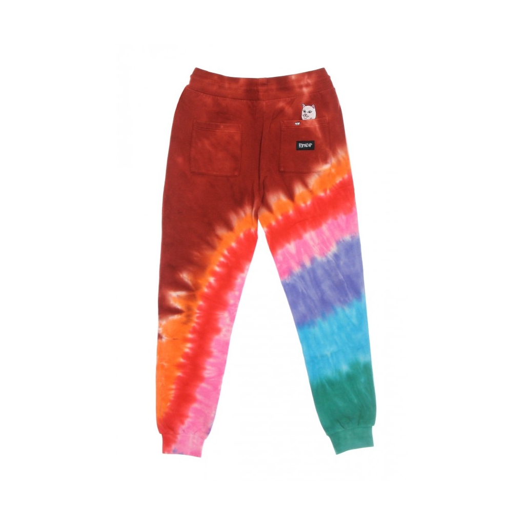 pantalone tuta leggero uomo og prisma embroidered sweatpants TIE DYE RED