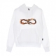 felpa cappuccio uomo logo fire hoodie WHITE