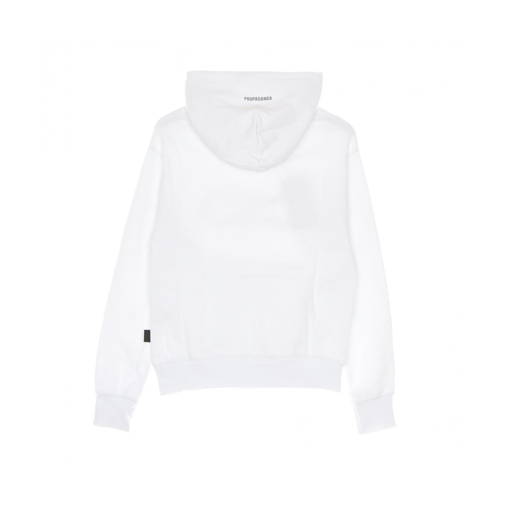 felpa cappuccio uomo logo fire hoodie WHITE