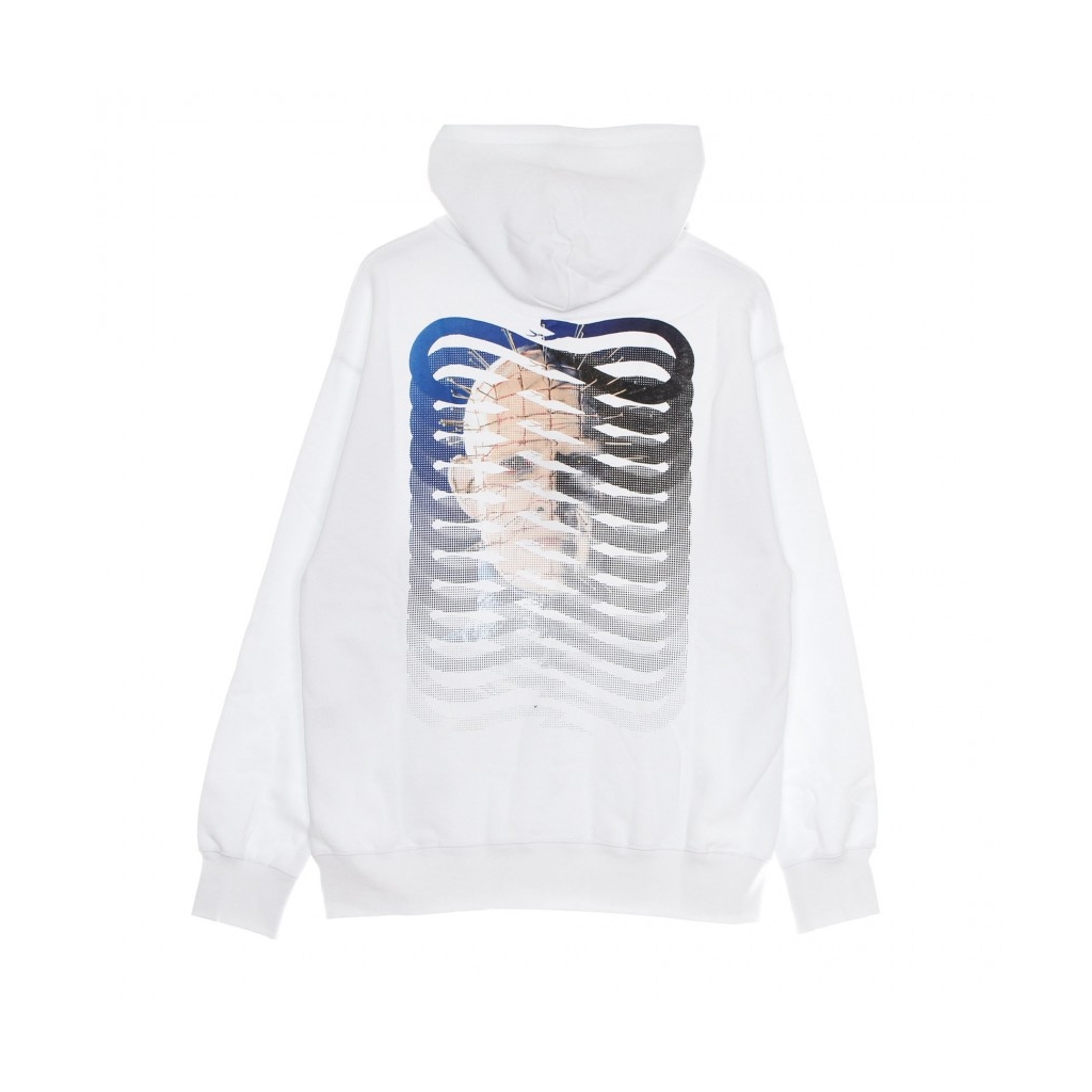 felpa cappuccio uomo ribs icon priest hoodie WHITE