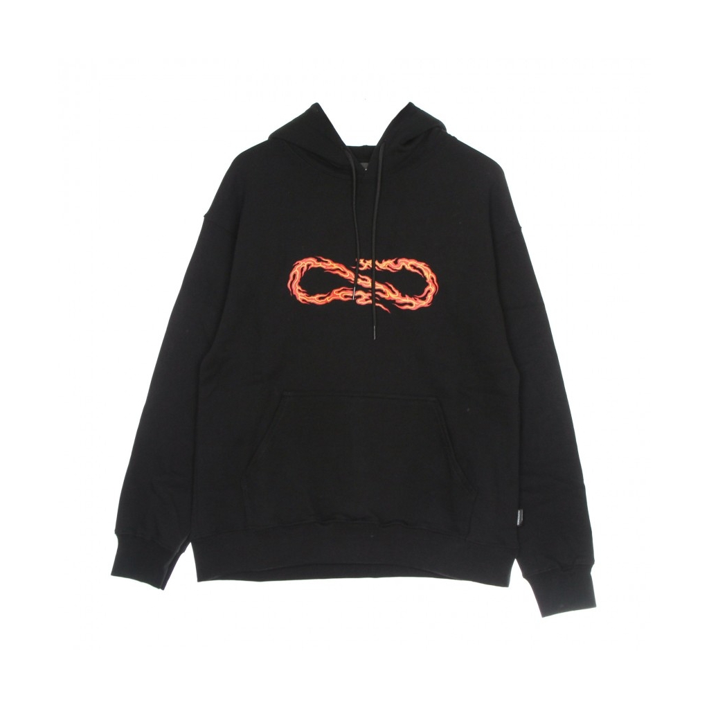 felpa cappuccio uomo xv flame hoodie BLACK