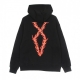 felpa cappuccio uomo xv flame hoodie BLACK