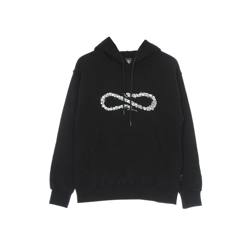 felpa cappuccio uomo xv bones hoodie BLACK