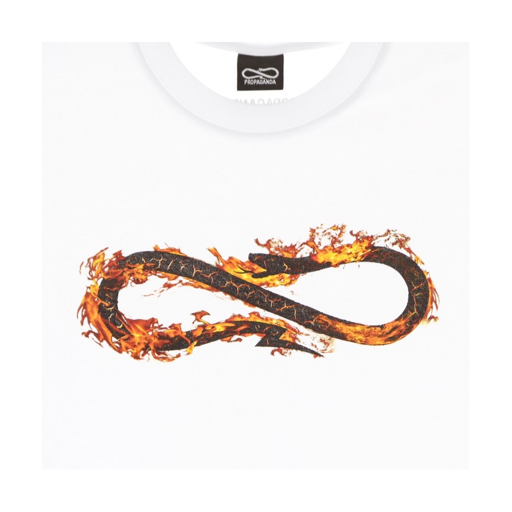 maglietta uomo logo fire tee WHITE