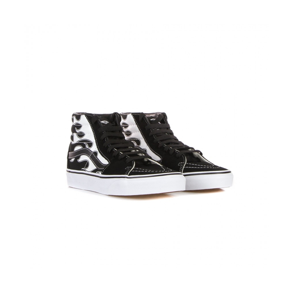 scarpa alta uomo sk8-hi flame BLACK/WHITE