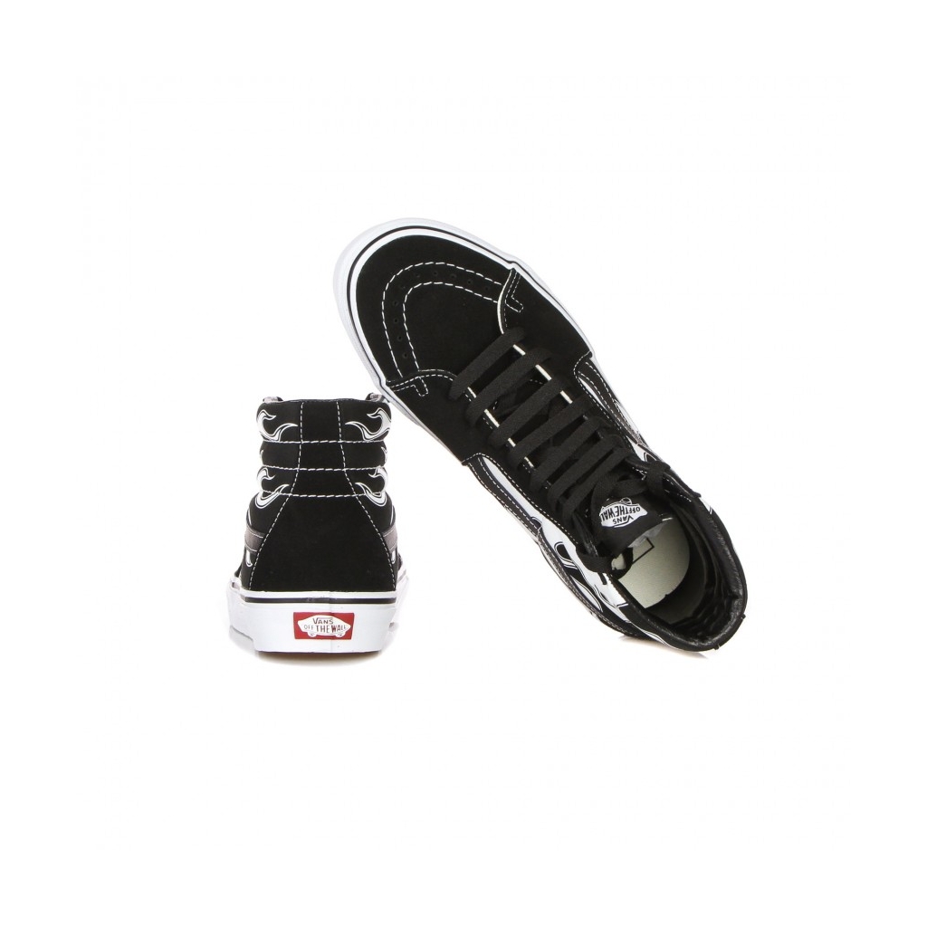 scarpa alta uomo sk8-hi flame BLACK/WHITE