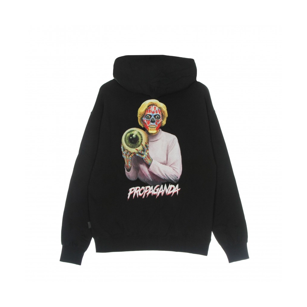 felpa cappuccio uomo scarful she hoodie BLACK