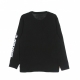 maglietta manica lunga uomo l/s stack logo tee BLACK/WHITE