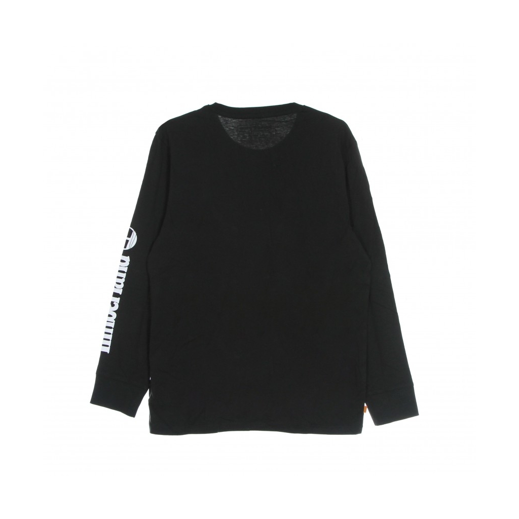 maglietta manica lunga uomo l/s stack logo tee BLACK/WHITE