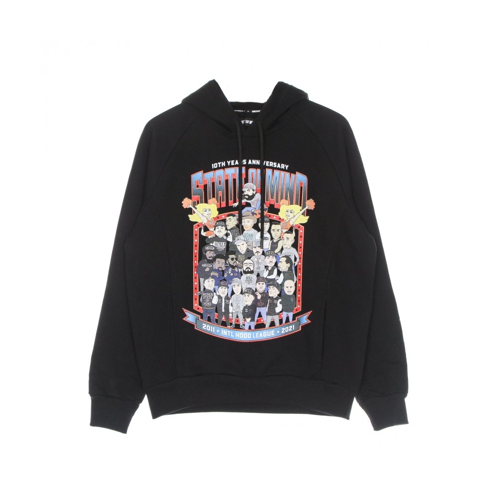 felpa cappuccio uomo 10th years anniversary league hoodie BLACK