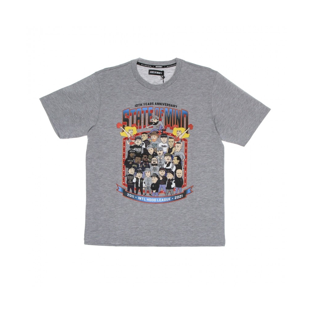 maglietta uomo 10th years anniversary league tee GREY MELANGE