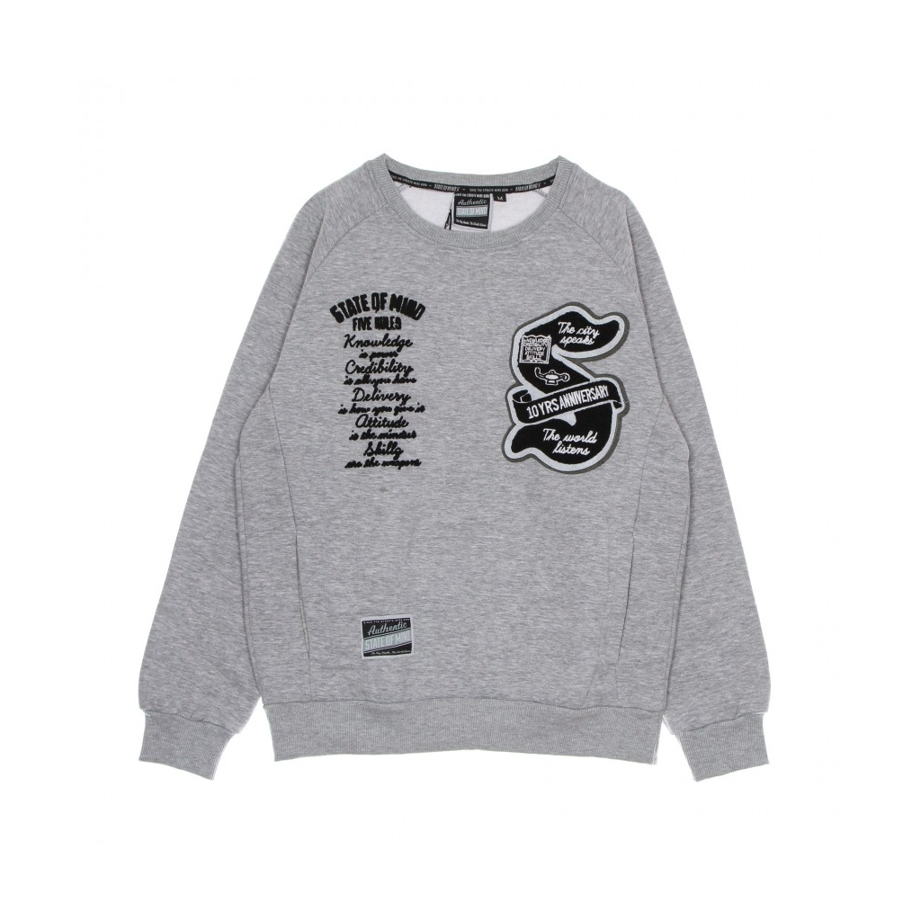 felpa girocollo uomo ten years anniversary crewneck GREY MELANGE