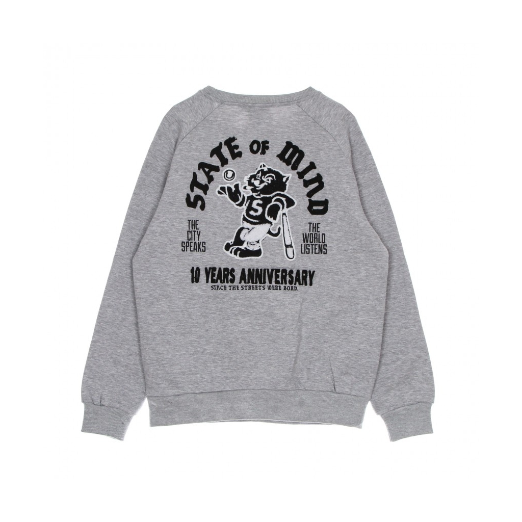 felpa girocollo uomo ten years anniversary crewneck GREY MELANGE