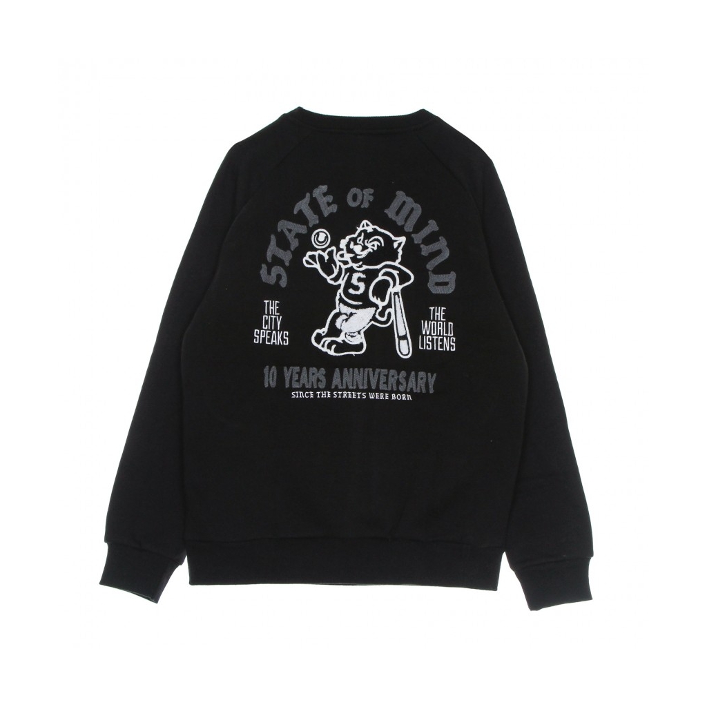 felpa girocollo uomo ten years anniversary crewneck BLACK