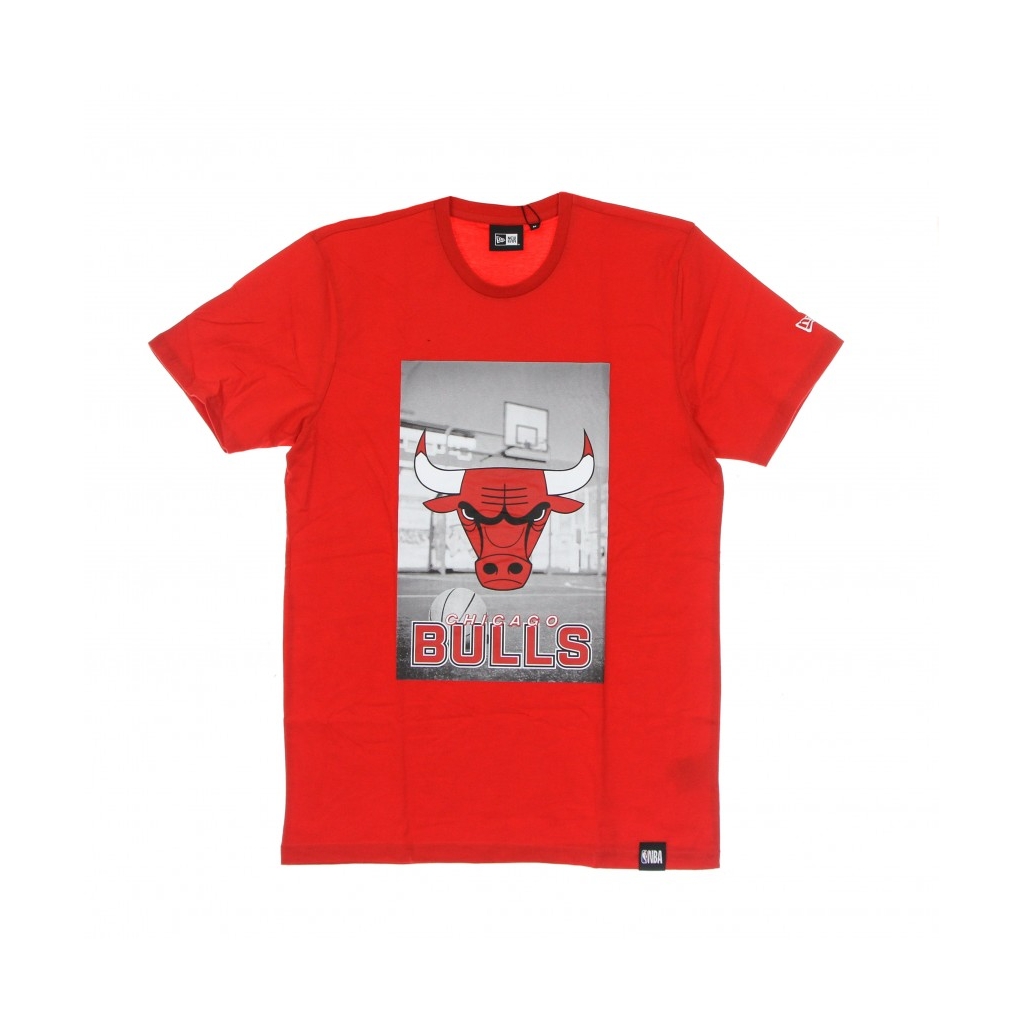 T-shirts New Era Chicago Bulls NBA Team Logo T-Shirt White/ Front Door Red