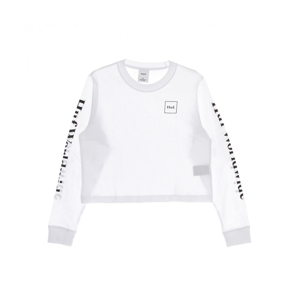 maglietta manica lunga corta donna domestic l/s crop tee WHITE