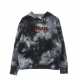 felpa cappuccio donna retro tie dye hoodie WHITE/BLACK