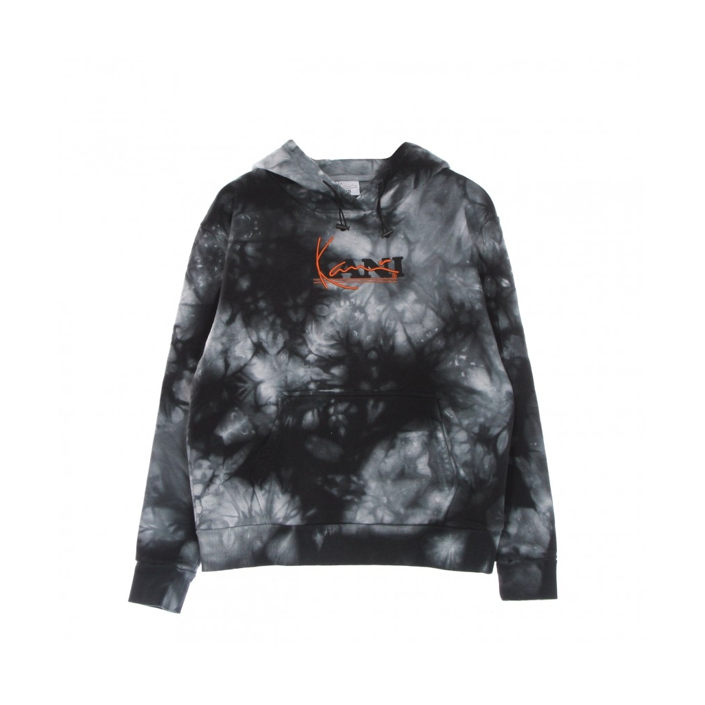 felpa cappuccio donna retro tie dye hoodie WHITE/BLACK