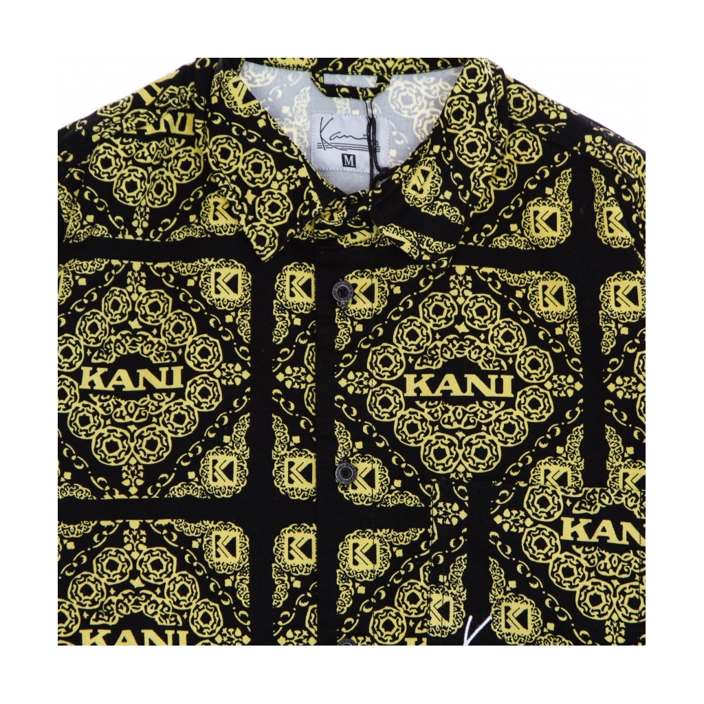 camicia manica lunga uomo bandana shirt BLACK