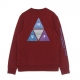 felpa girocollo uomo prism triple triangle crew BLOODSTONE