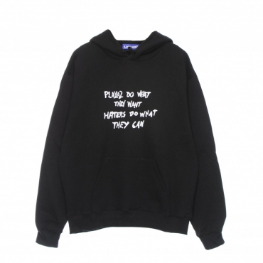 felpa cappuccio uomo playaz hoodie BLACK