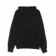 felpa cappuccio uomo usualism hoodie BLACK