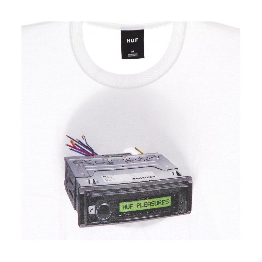 maglietta uomo head unit tee x pleasures WHITE