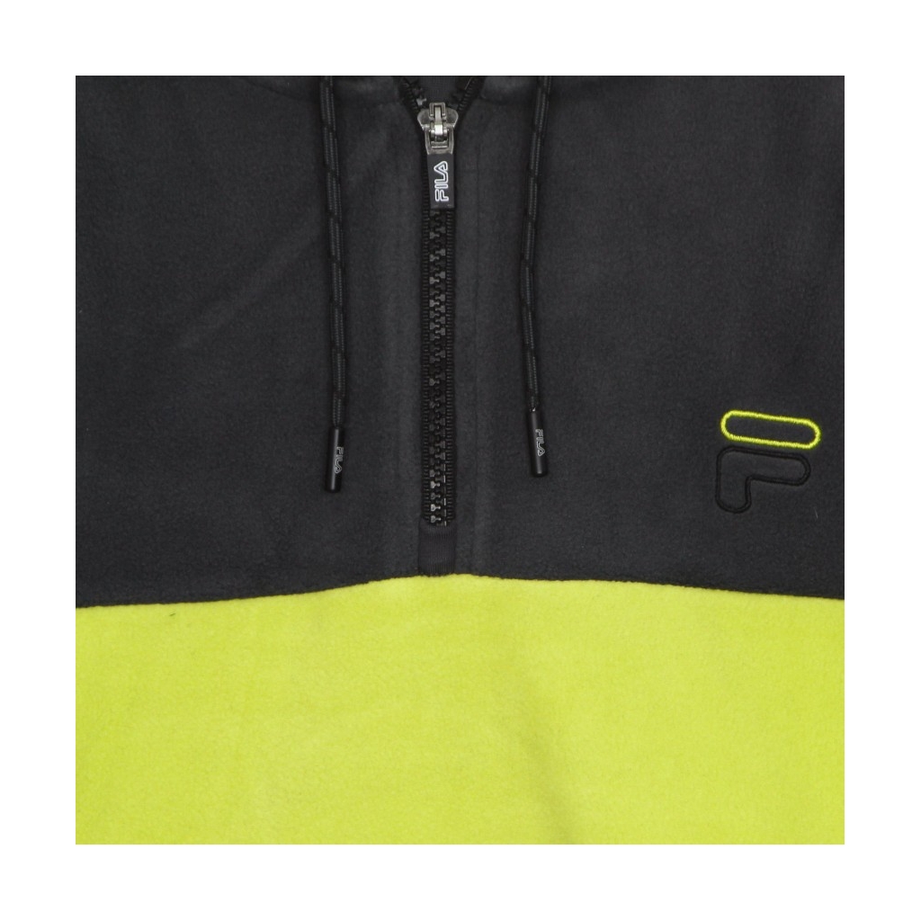 felpa cappuccio uomo perry fleece half zip hoodie BLACK/ASPHALT/SULPHUR SPRING