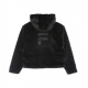 pelliccia ragazza samantha fake fur hooded jacket BLACK