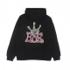 felpa cappuccio donna huf crown po hoodie BLACK