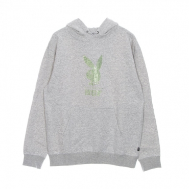 felpa cappuccio uomo rhinestone po hoodie x playboy GREY HEATHER