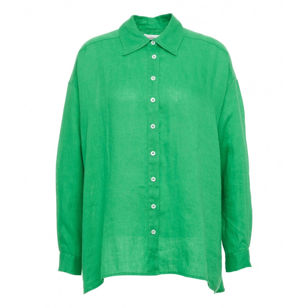 camicia lino verde