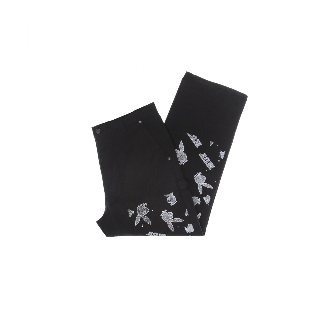 pantalone lungo uomo vvs double knee pant x playboy BLACK