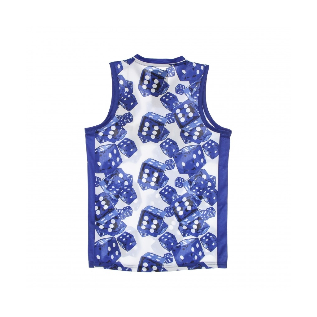 canotta tipo basket uomo dice basket jersey BLUE/WHITE