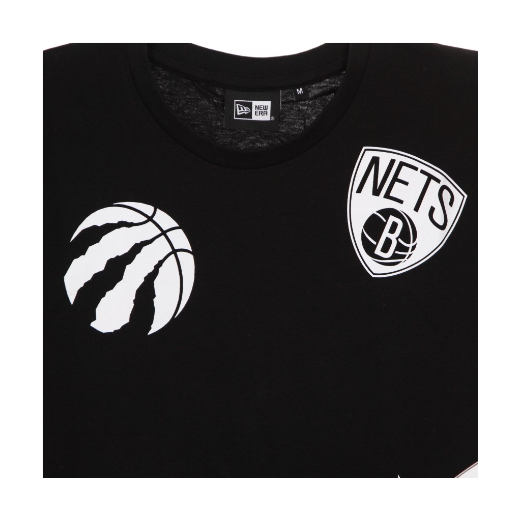 New Era Nba Multi Team Logo T-shirt In Black