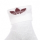 calza media uomo fold cuff crew WHITE/QUIET CRIMSON