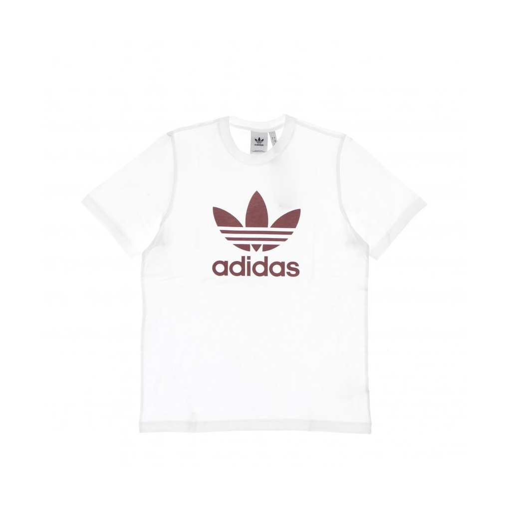 maglietta uomo trefoil tee WHITE/QUIET CRIMSON