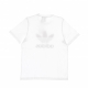 maglietta uomo trefoil tee WHITE/QUIET CRIMSON