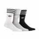 calza media uomo solid crew socks WHITE/MEDIUM GREY HEATHER/BLACK