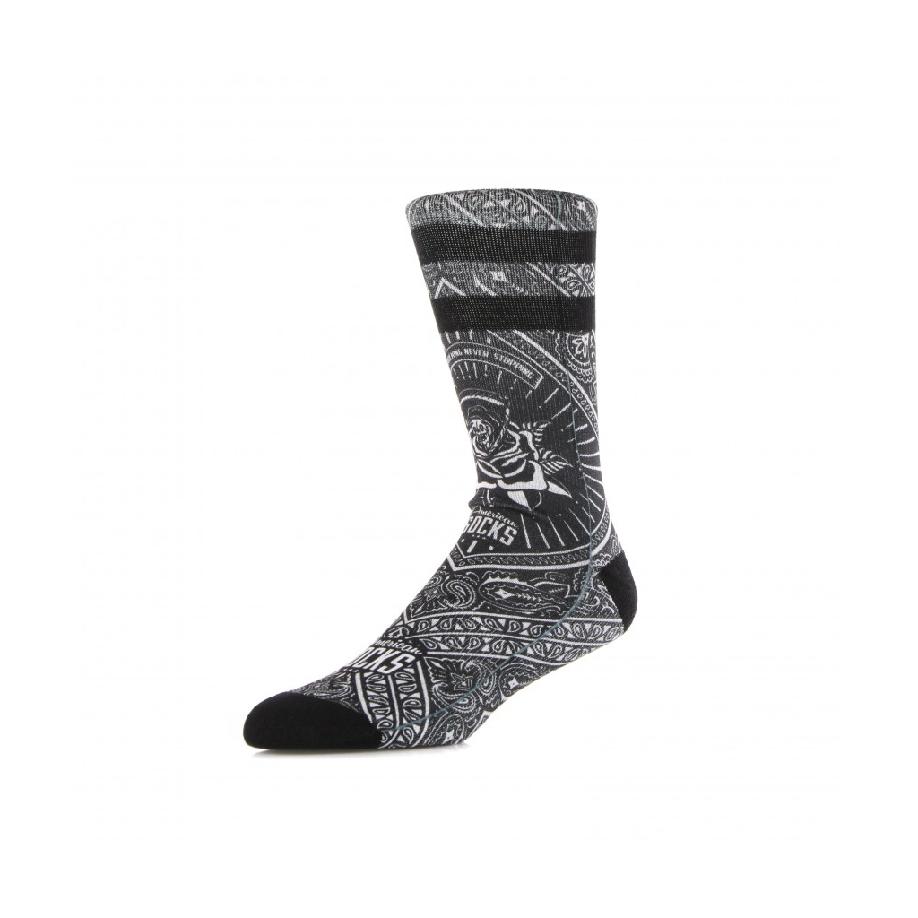 calza media uomo bandana black BLACK/WHITE