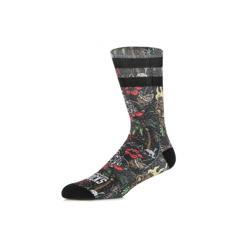 calza media uomo signature aloha BLACK/MULTI