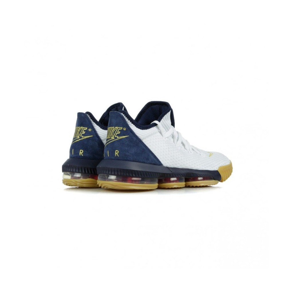 Lebron 16 low white/metallic gold/midnight navy sale