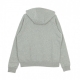 felpa cappuccio donna essential hoodie DARK GREY HEATHER/MATTE SILVER/WHITE